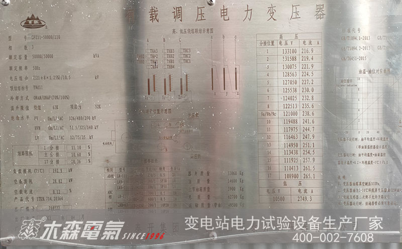 300kW變壓器感應耐壓及局放測量裝置案例